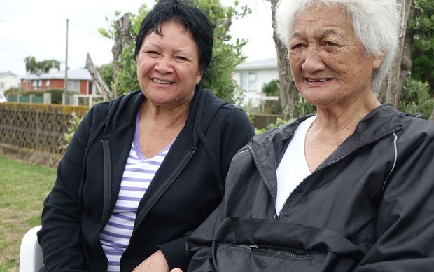 Dalvanius Prime's sister Barletta Prime (left) and sister-in-law Pauline Prime, share stories about performing Poi E in the Patea Maori Club.