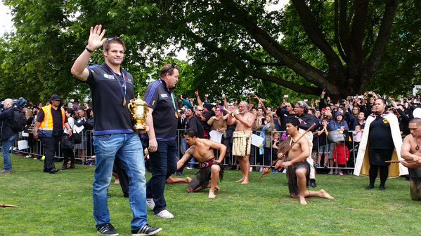 Richie McCaw at the Auckland World Cup victory celebrations