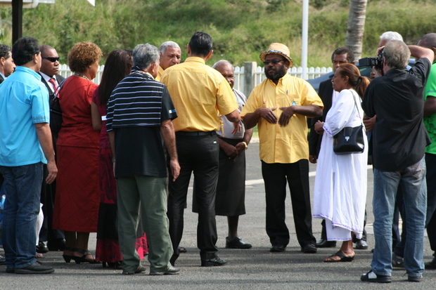 Leaders of Melanesian Spearhead Group gather for a meeting in Noumea, June 2013.