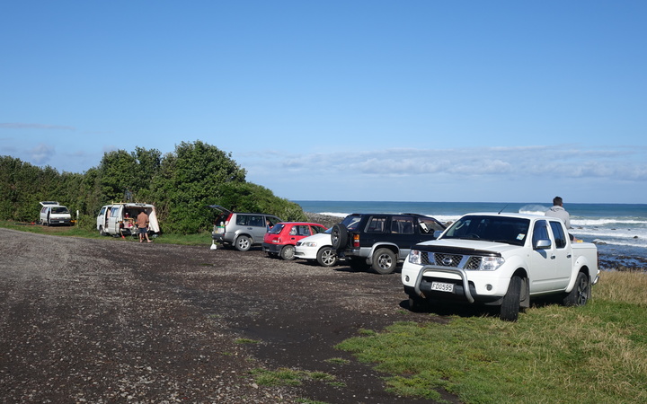 Paora Road is a popular destination for surfers and freedom campers. 