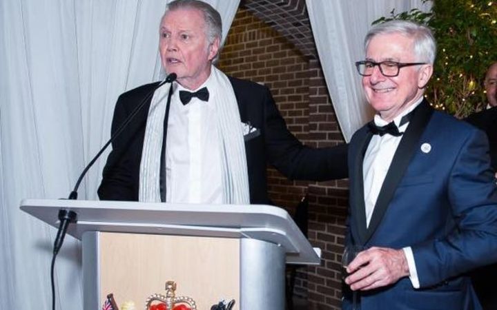 Tim Groser (right) with US actor Jon Voight at the Washington gala.