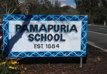Abuse pamapuria school sign