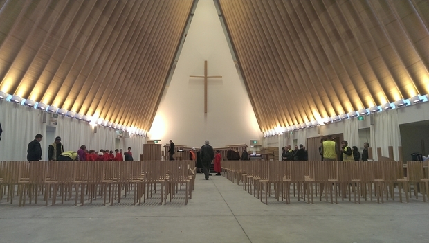 Cardboard Cathedral interior August