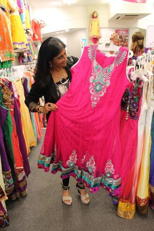 Ella Kumar with a traditional dress worn during Diwali