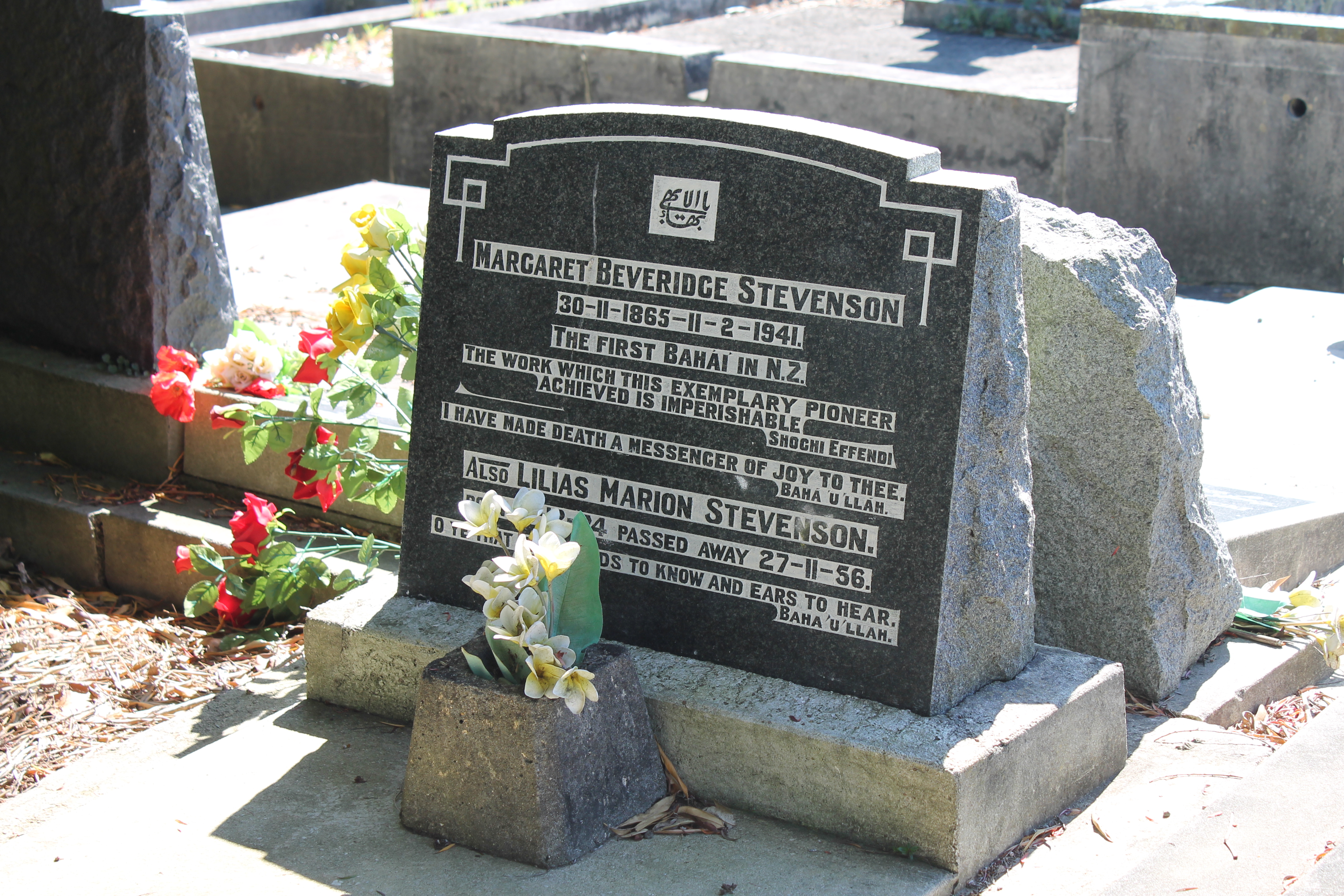 Margaret Stevenson s headstone in Hillsborough Cemetery by Lisa Thompson RNZ