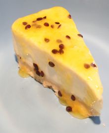 Pineapple Passionfruit Cheesecake with a Ginger Nut Base photo by Vance mcPhee