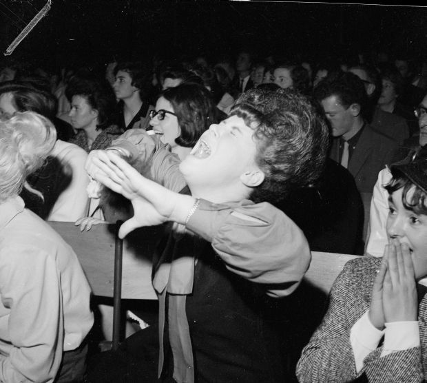 Fans during Beatles concert at Wellington Town Hall The Dominion Post Collection Alexander Turnbull Library