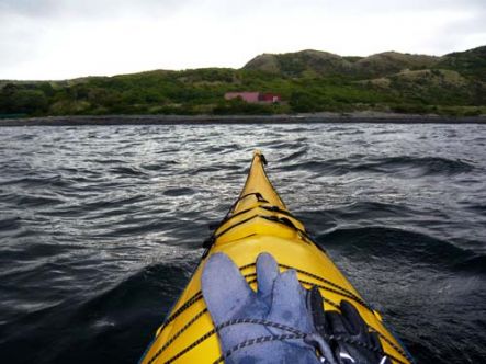 Mana Island from sea kayak
