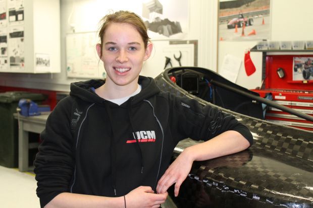 Emily Dinsdale worked on the car s aerodynamics designing the wings and under tray