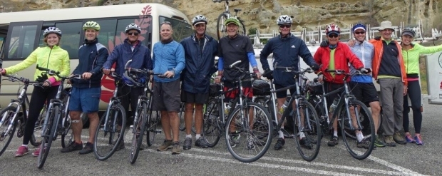 The party was a group of Australians Spanish riders doing the Alps Ocean cycleway down the Waitaki Valley