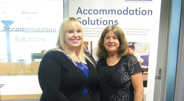 Tara Brewer and Dianne Perry from The University of Auckland s Accommodation Services team
