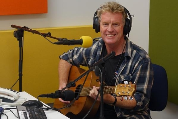 Don McGlashan in the Radio NZ studio.
