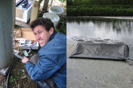 Chris Pratt, biofilter and cover on effluent pond