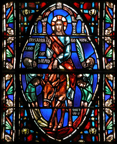 Passion window detail Grace Cathedral