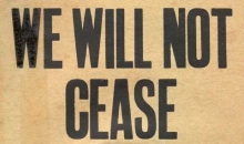 We will not cease