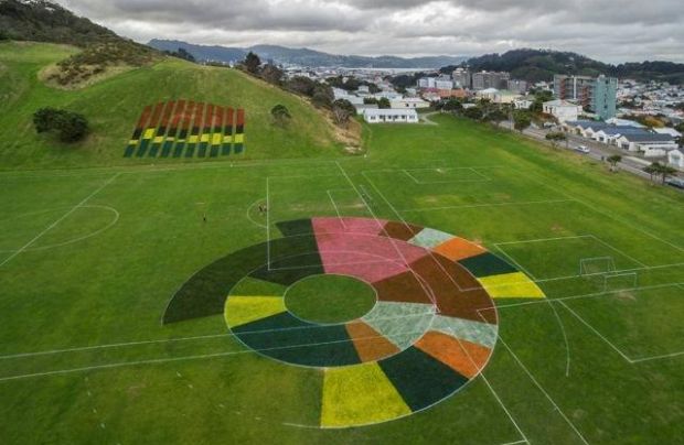 Projected Fields project on Macaslister Park Wellington