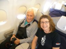 Antarctic veteran Gerald Kooyman and Our Changing World producer Alison Ballance en route to Antarctica