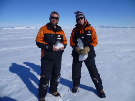 Cliff Atkins and Jane Chewings in Antarctica