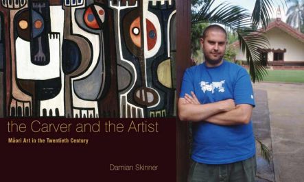 Damian Skinner and the Cover art of his book.