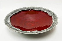 Castle Bowl with Lava Red Glaze