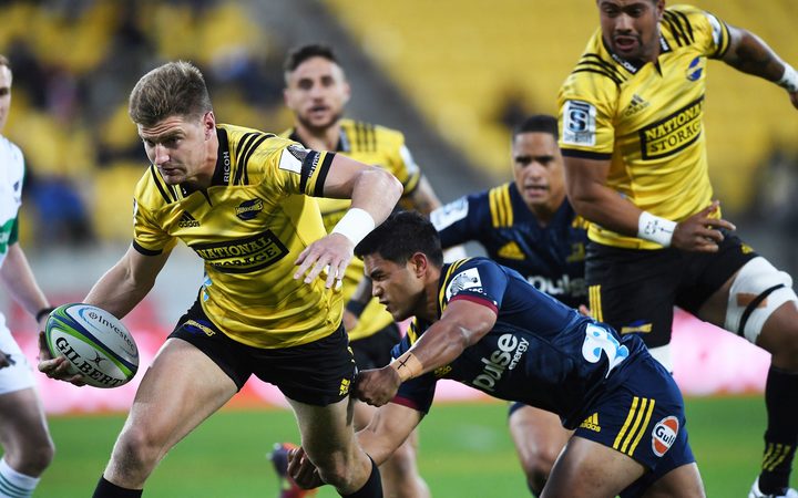 Jordie Barrett in action for the Hurricanes.