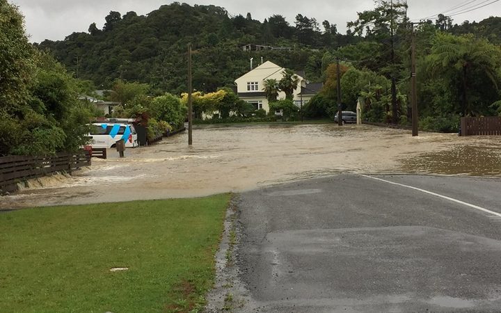 Surface flooding in Greymouth
