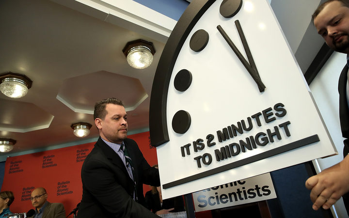 Image result for Doomsday Clock moved to just two minutes to 'apocalypse'