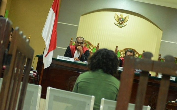 West Papuan political prisoner Yanto Awerkion is sentenced to ten months jail for treason by an Indonesian court.
