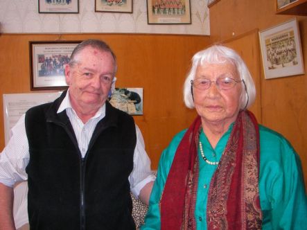 Chairman of te roopu tahiwi Mike Dwyer and Vera Morgan.