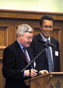 Professor Gerard Quinn and MC Dave Henderson at the recent parliamentary breakfast