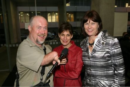 Mike with Raukatauri Music Therapy Centre Director Anne Bailey and guest speaker Debbie Andrews