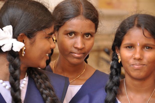 Girls from The Karunai Illam Trust in South India