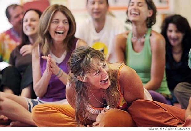 Laughing yogis image supplied