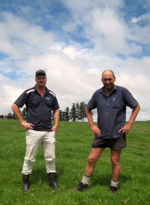 Peter Foote and fertiliser manager Russell Plank