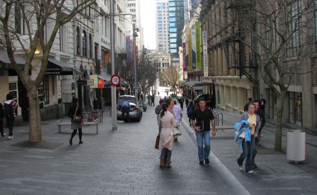 Auckland's Elliot Street shared space