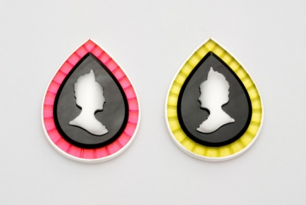 OCTAVIA COOK, Royal Appropriation in Neon (earrings) 2011.