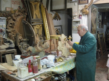Antique furniture restorer, Luigi Mecocci. 