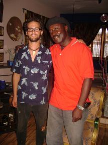 Barnie with Ghanain funk legend Gyedu Blay Ambolley.