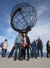 Rob Grant and his daughter Adrienne at the lookout at Nordkapp Norway