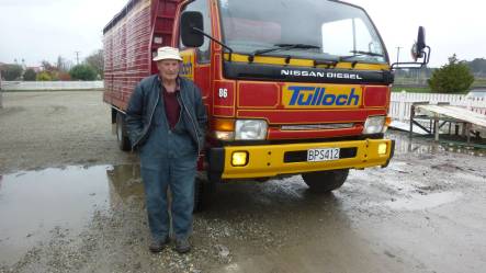 Jimmy Adams at Tulloch s transport yard in Mataura Southland
