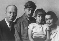 Prokofiev with his family in 1936