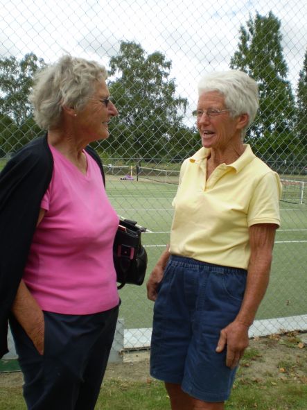 Tennis April Betty Angus left and Diana Kittow both from Hawke s Bay small