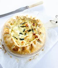 OPEN SAVOURY TART WITH PUMPKIN SAGE AND COTTAGE CHEESE