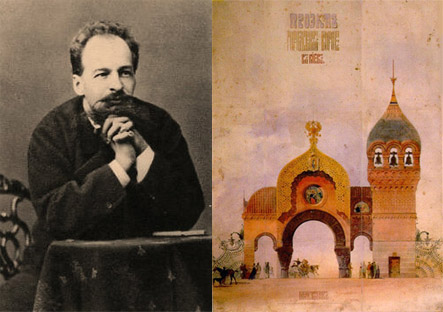 Victor Hartmann and his sketch for A Great Gate of Kiev