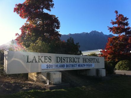 OUtside of Lakes District Hospital in Queenstown 